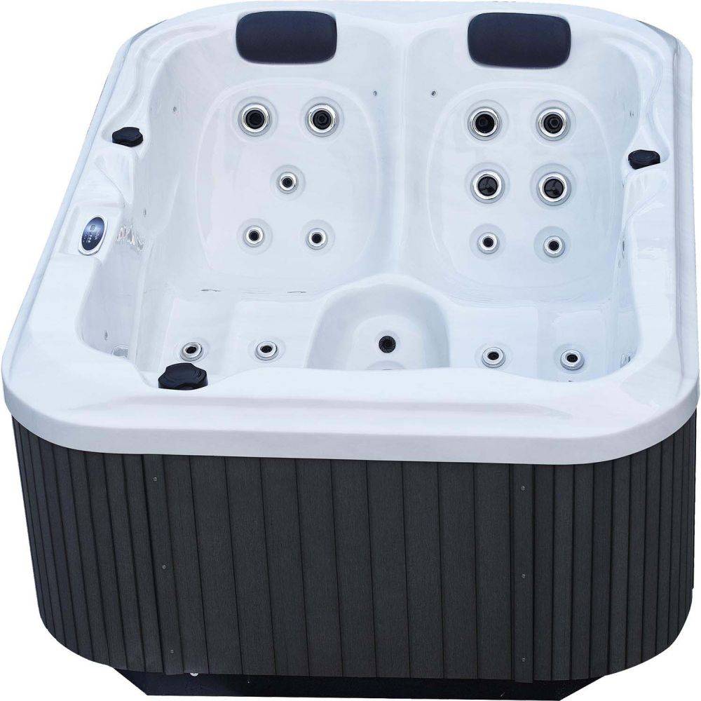 Alpina - Spa rigide gris et blanc marbré jets et leds Costa (3 places dont 2 allongées) - Imagen 4