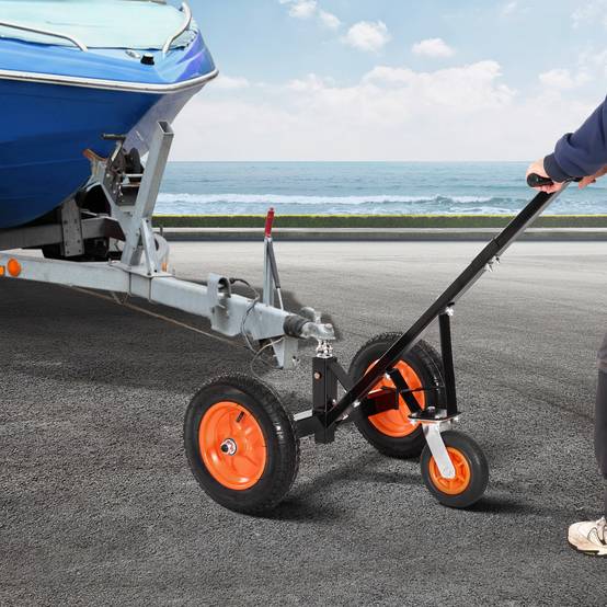 VEVOR Chariot remorque, charge 454kg. Hauteur réglable, boule 50.8mm, pneus pneumatiques. Pour camping-car. - Image 8