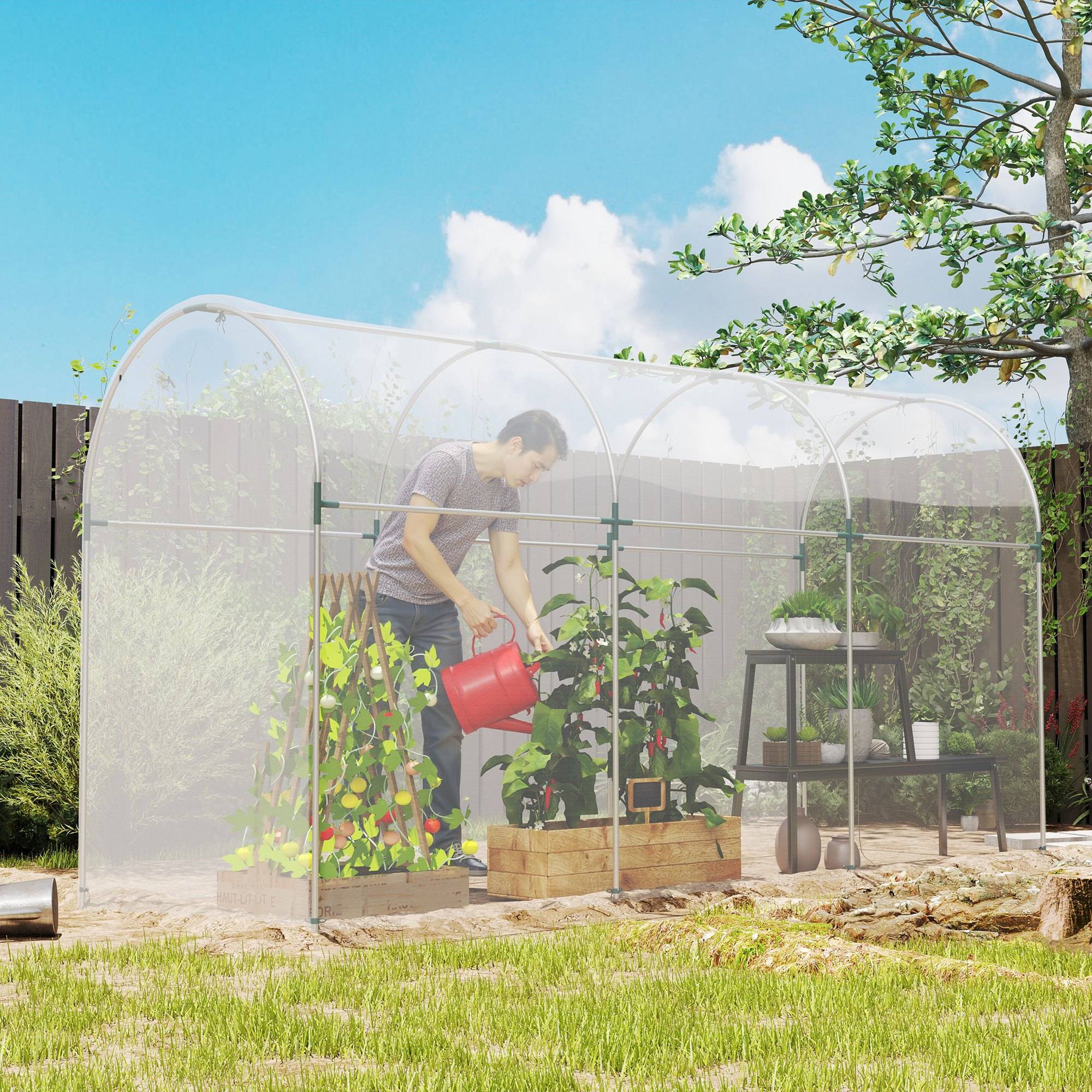3 x 2,5 m Bâche transparente étanche pour plantes Auvent Bâche