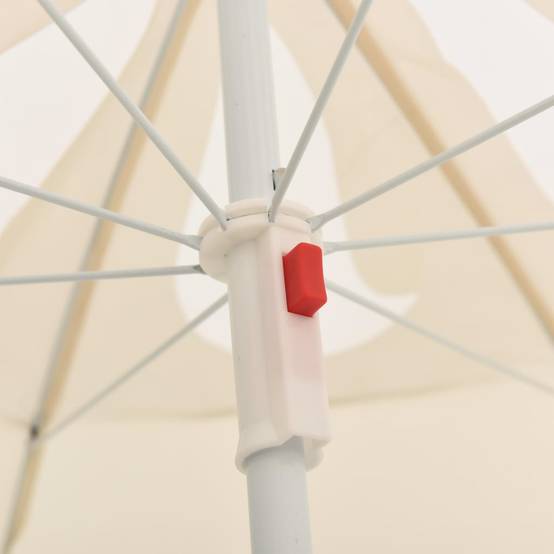 Parasol de jardin - parasol d'extérieur avec mât en acier sable 180 cm - MEUBLE PRO-JU5530 - Image 4