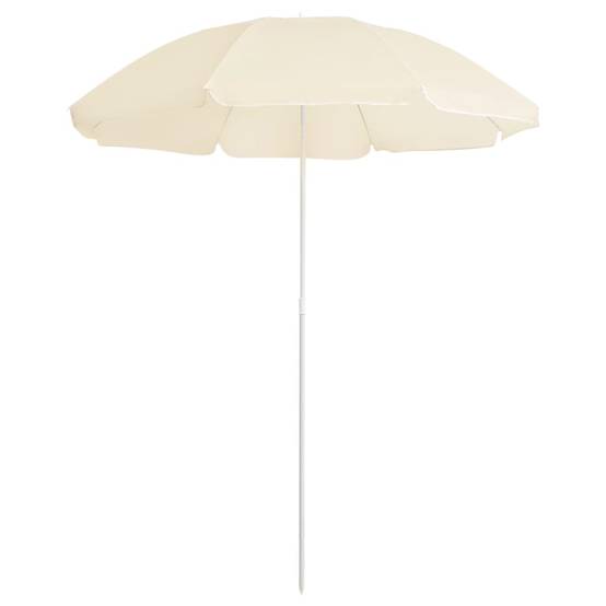 Parasol de jardin - parasol d'extérieur avec mât en acier sable 180 cm - MEUBLE PRO-JU5530 - Image 2