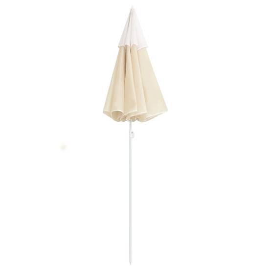 Parasol de jardin - parasol d'extérieur avec mât en acier sable 180 cm - MEUBLE PRO-JU5530 - Image 3