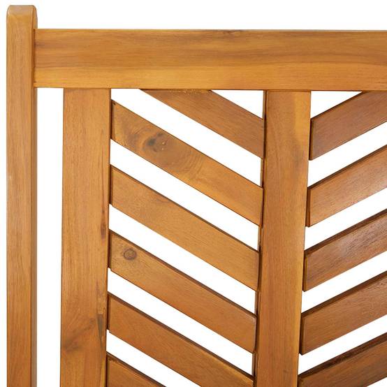 Set Bistro de Jardin 2 Personnes en Acacia, 2 Fauteuils Inclinables et Table d'Appoint Marron – ComfortXL Outdoor Living - Image 4