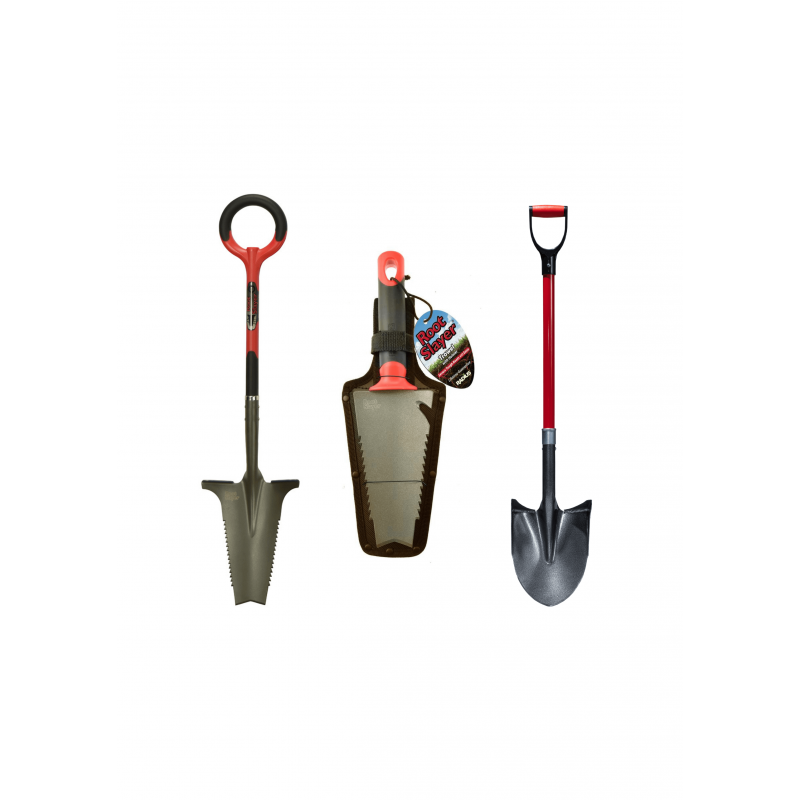 ROOTSLAYER  | Pack RootSlayer™ | Noir | Adulte | RootSlayer™+RootSlayer à main™+RootSlayer Pelle à rebords™ | Acier de carbone- VENTEO - Image 1