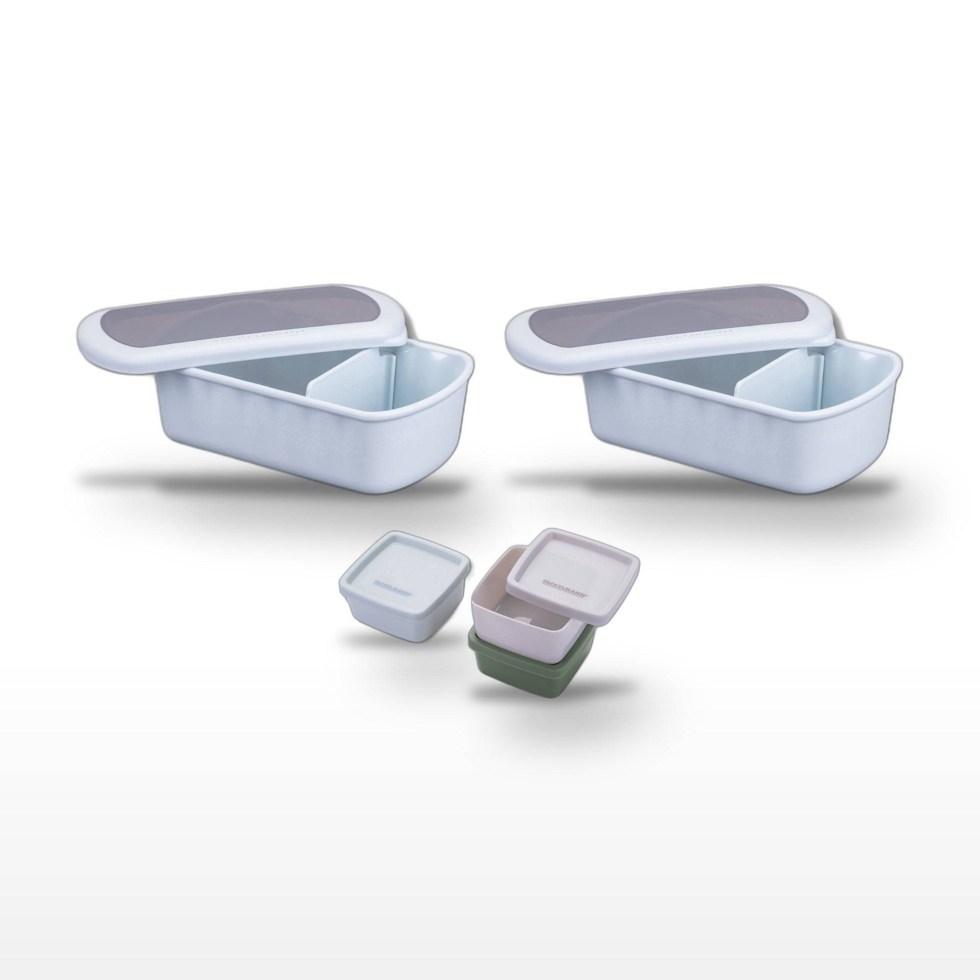 Lot de 2 lunch box 1L avec 3 boites à sauce Fackelmann Storage - Image 1
