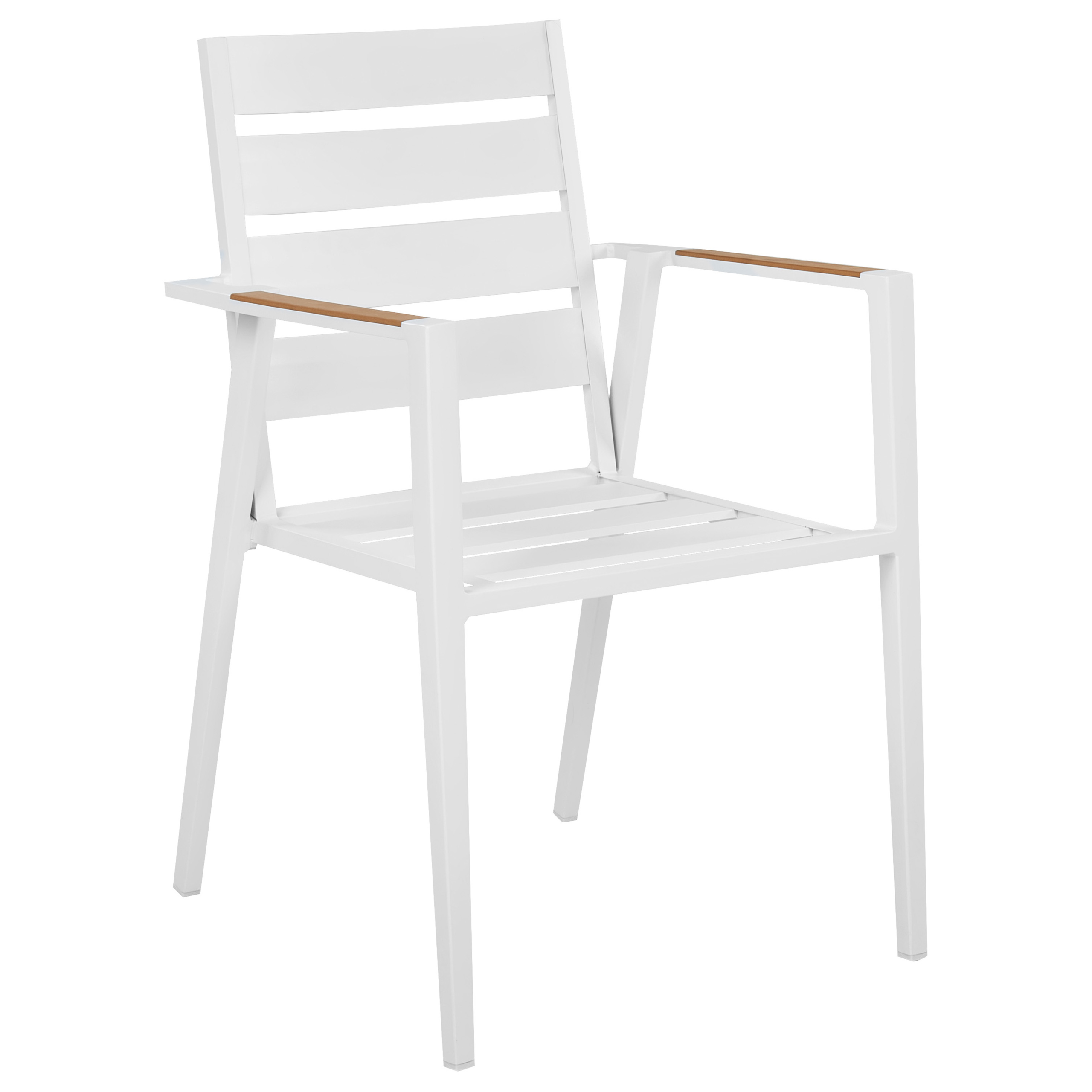 Beliani - Salle à Manger de Jardin Blanc en Aluminium Table Ronde Effet Marbre avec 4 Chaises et Coussins Pour Repas Convivial en Extérieur - Imagen 7