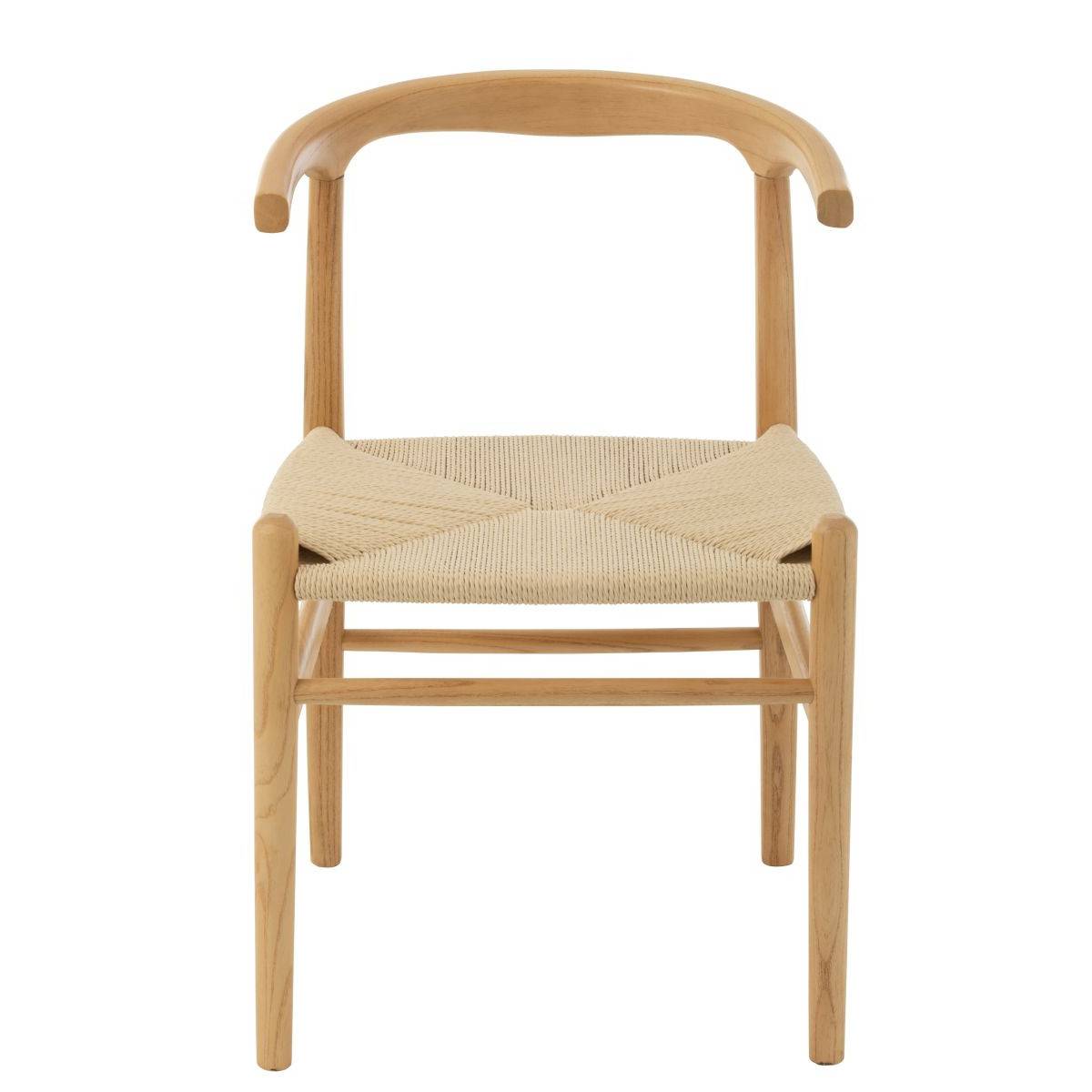 Lot De 2 Chaises En Bois Design Japon - Hauteur 76 Cm, Couleur Naturelle - Neuf Sous Emballage