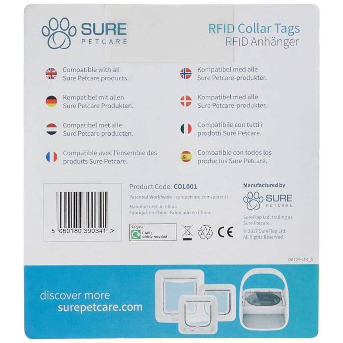 SUREFLAP - Medaillon RFID d’identification pour chatière électronique SureFlap, lot de 2 - SUREFLAP - Image 3