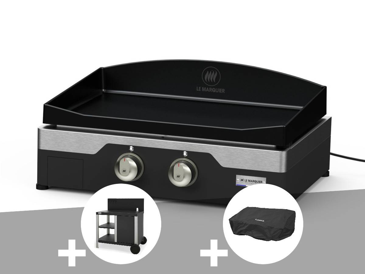 Lemarquier - Kit plancha électrique Allure 260 Duo Le Marquier + Desserte + Housse