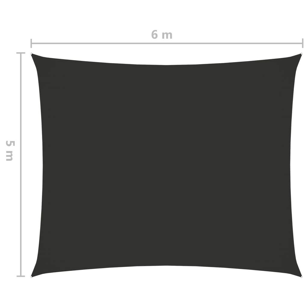 Helloshop26 - Voile toile d'ombrage parasol tissu oxford rectangulaire 5 x 6 m anthracite - Imagen 6