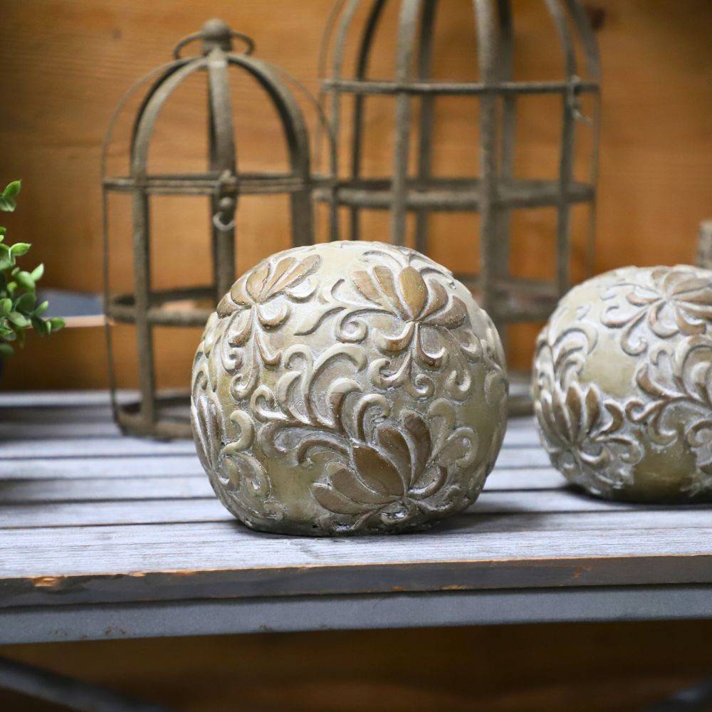Chemin De Campagne - Boule décorative motifs "Arabesques" Ø17.5 cm Chemin de campagne - Imagen 4