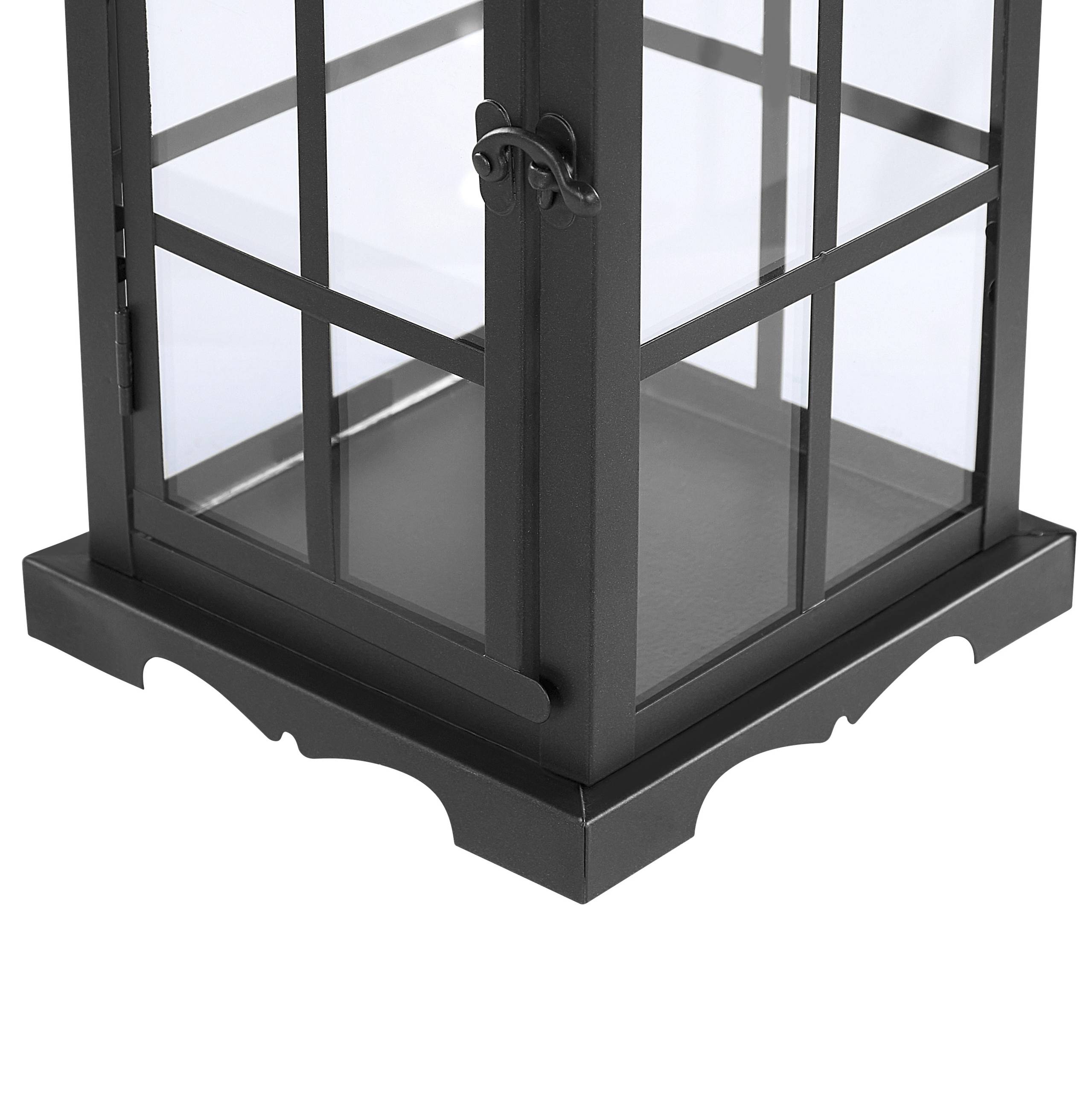 Beliani - Lanterne Métal Noir CLARA - 15x15x42- Beliani - Image 7
