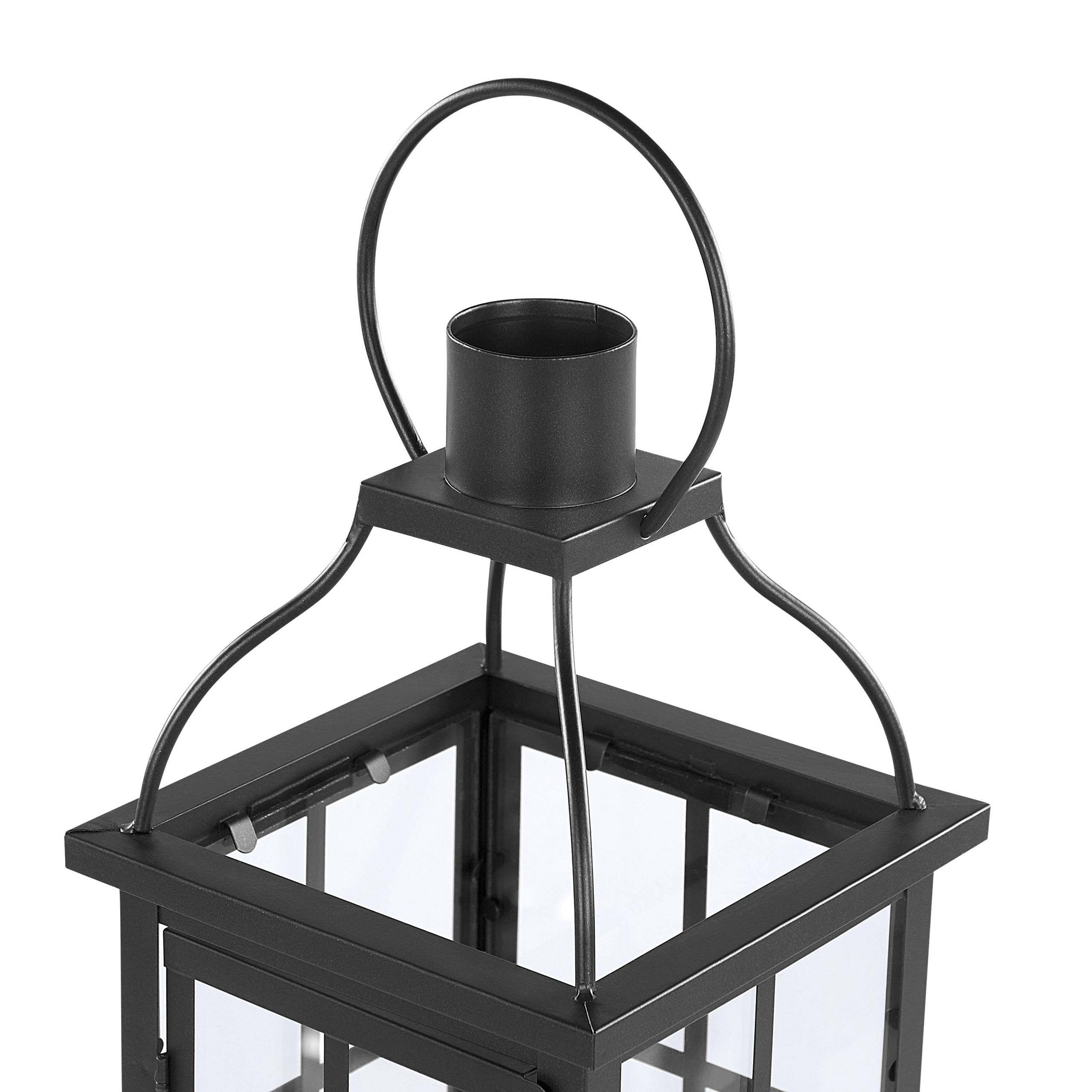 Beliani - Lanterne Métal Noir CLARA - 15x15x42- Beliani - Image 6