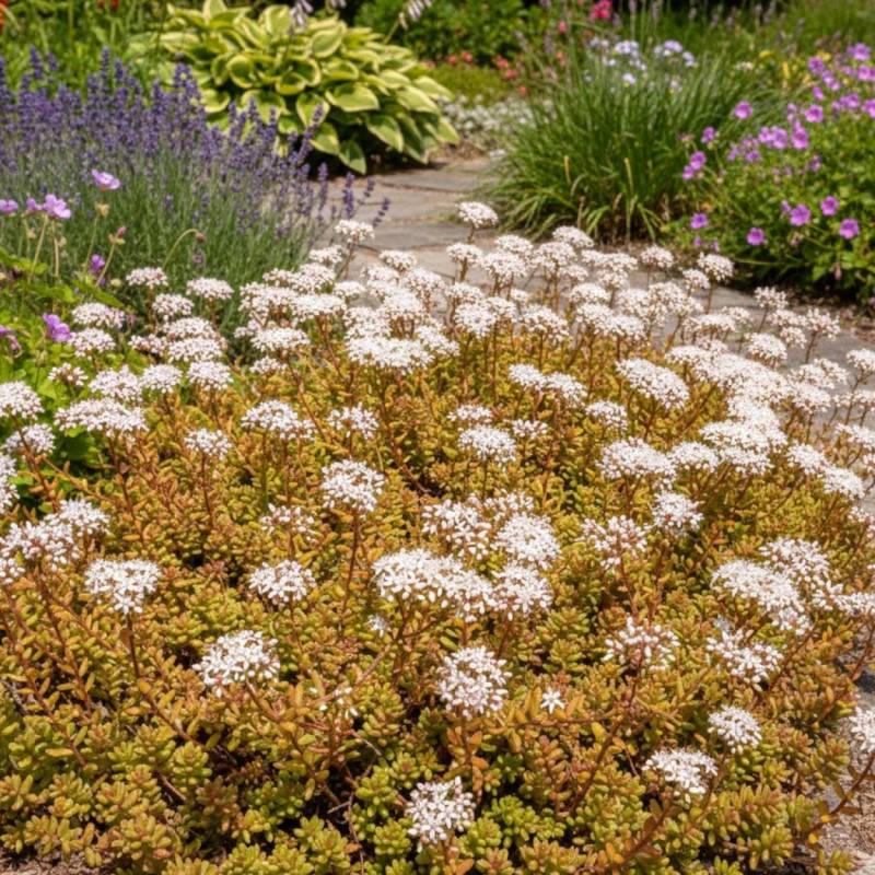 Orpin album Coral Carpet, Sedum à fleurs Jaune/ - feuillage Persistant - - Imagen 2