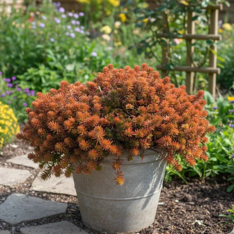 Orpin album Coral Carpet, Sedum à fleurs Jaune/ - feuillage Persistant - - Imagen 4