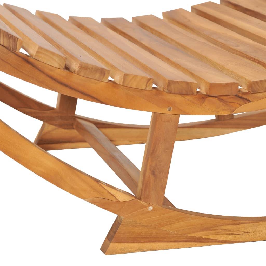 Helloshop26 - Transat chaise longue bain de soleil lit de jardin terrasse meuble d'extérieur à bascule avec coussin bois de teck solide - Imagen 3