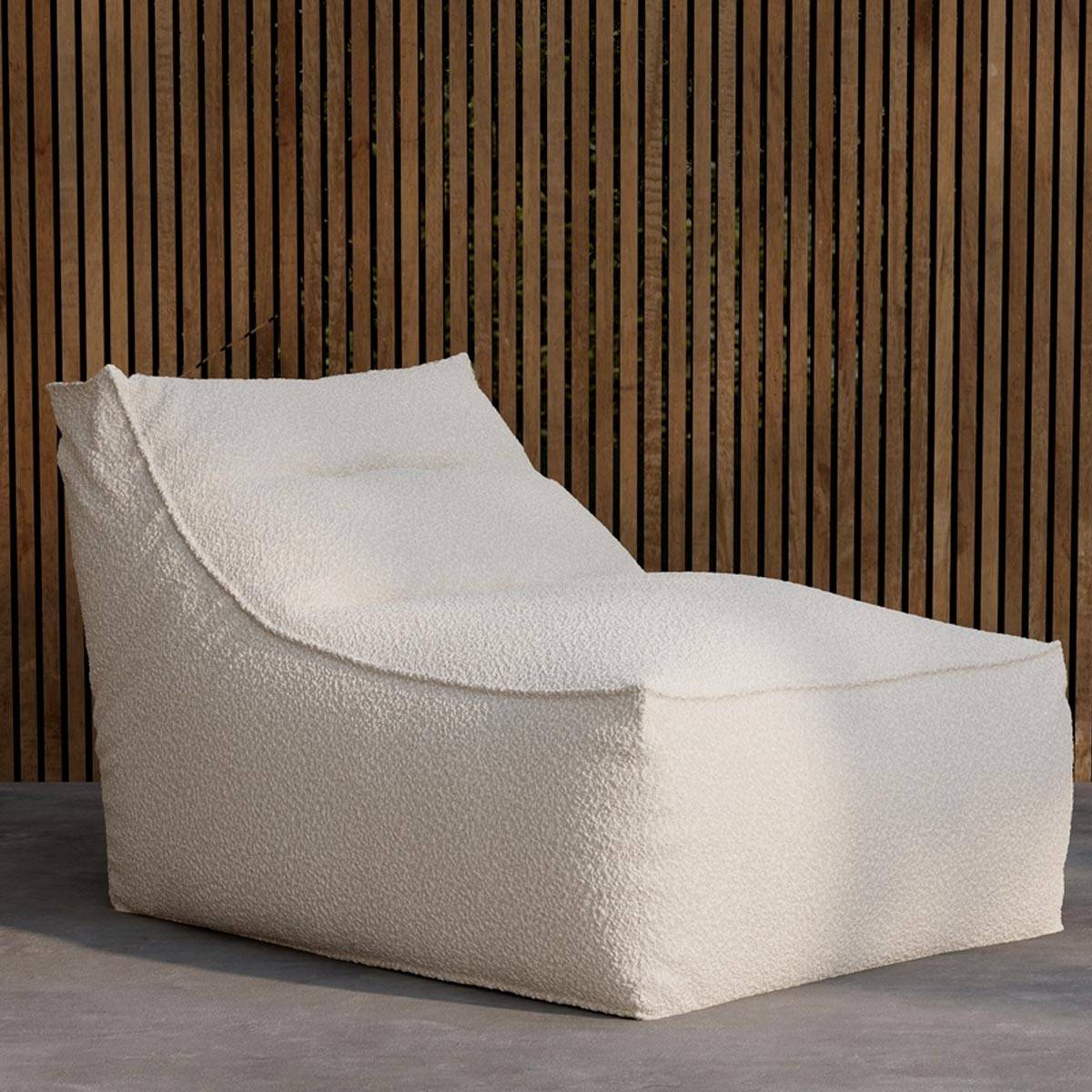 Paris Prix - Bain de Soleil Bouclette "Redang" 118cm Blanc - Image 3