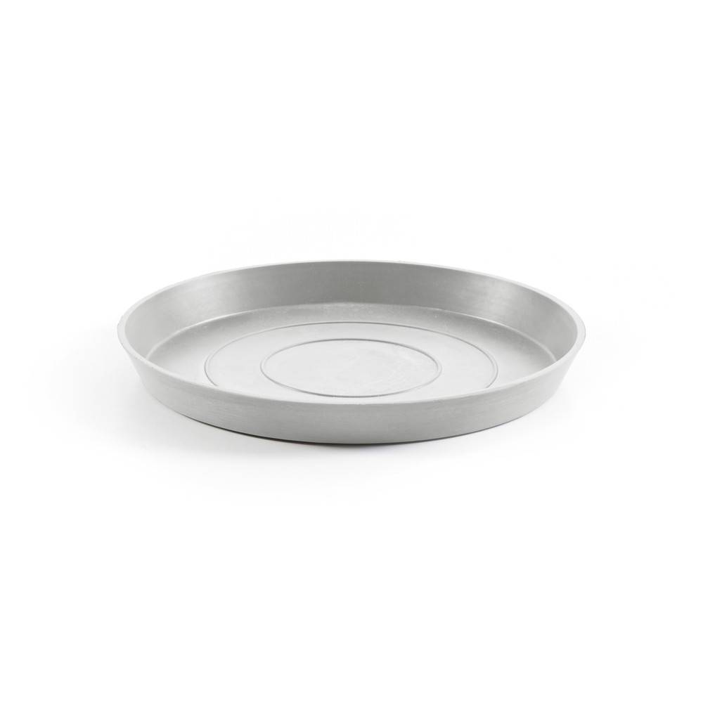 Ecopots - Soucoupe Round 40 Blanc Gris - Ø 36,5 x H. 3,5 cm ECOPOTS