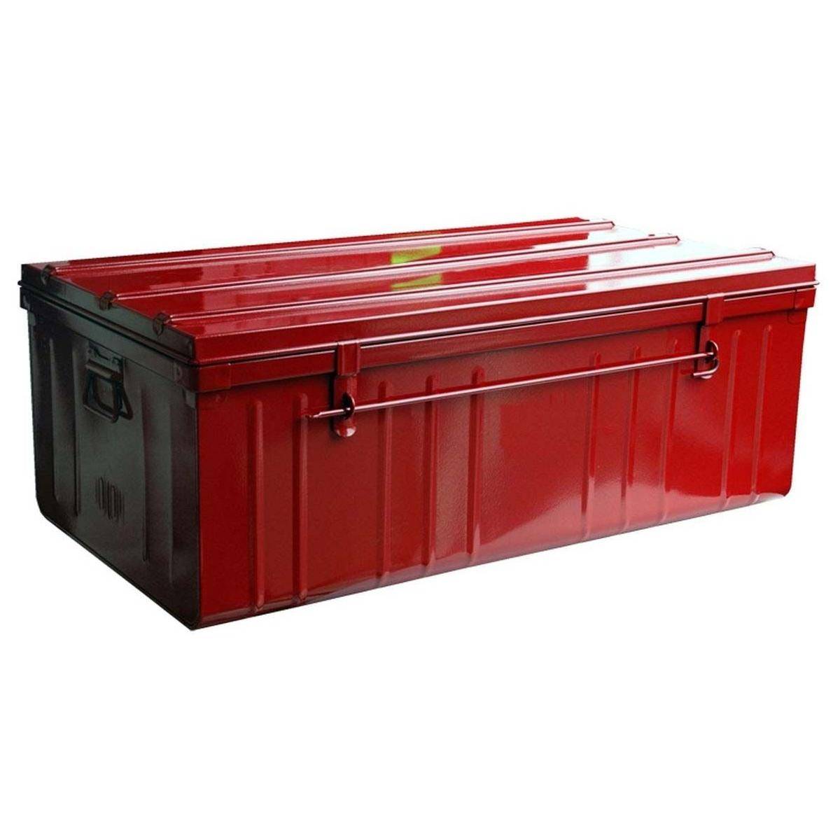 Pierre Henry - Malle de rangement en métal rouge 175 litres - Imagen 1