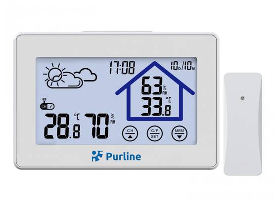 Purline - Station météo tactile avec hygromètre et capteur extérieur - Purline - Image 2