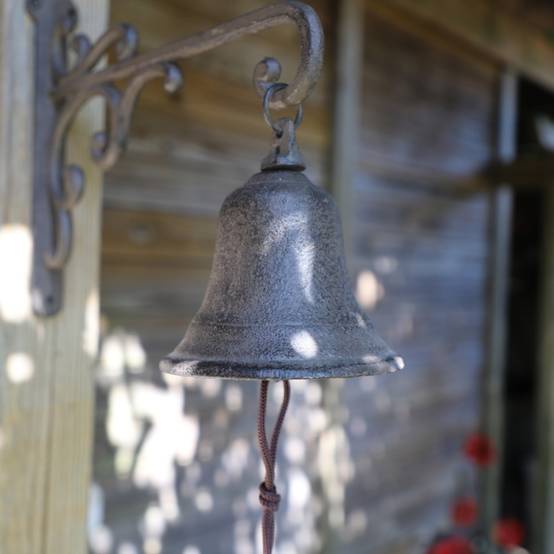 Cloche de jardin de porte ancienne en fonte marron 29 x 26 cm Chemin de campagne - Imagen 3