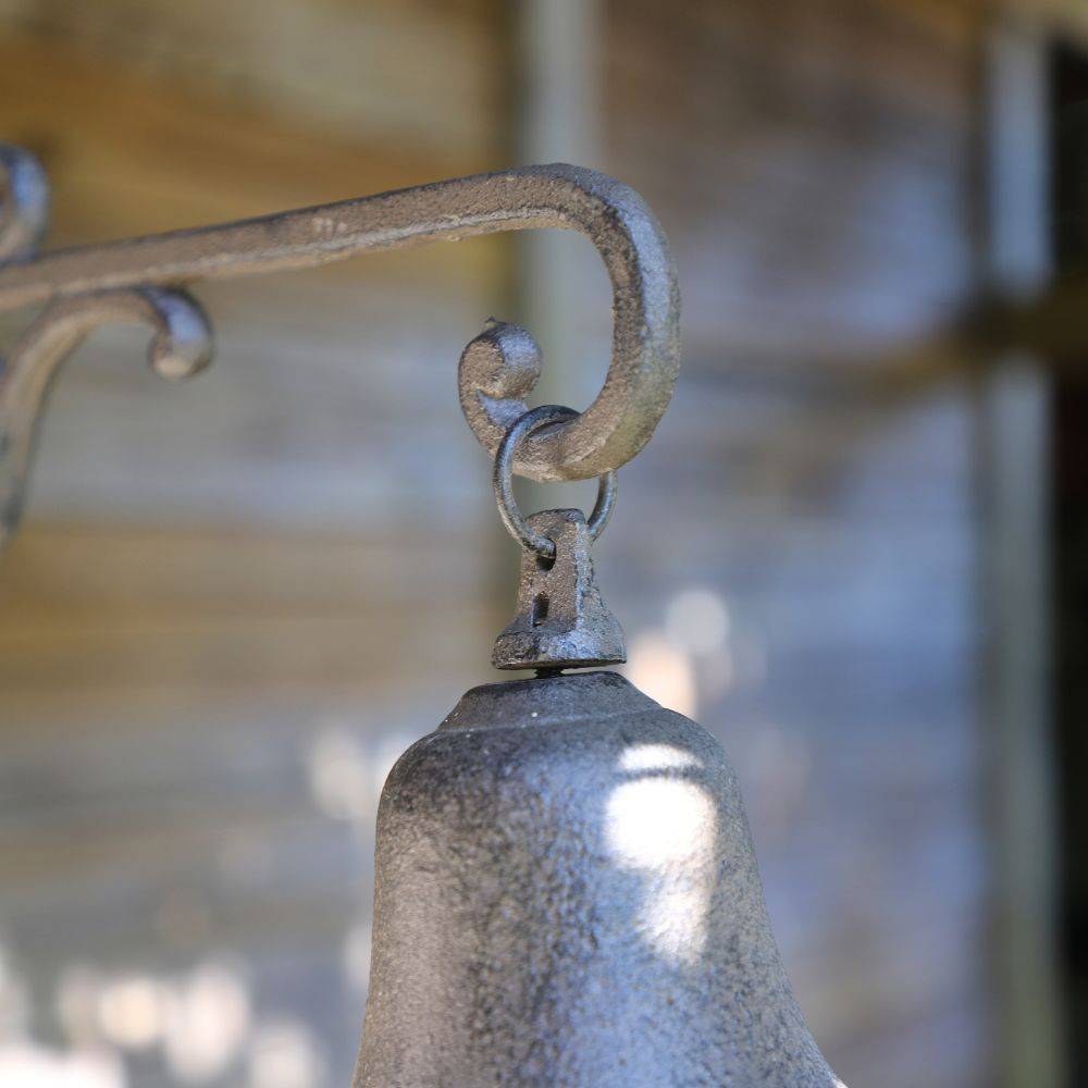 Cloche de jardin de porte ancienne en fonte marron 29 x 26 cm Chemin de campagne - Imagen 5