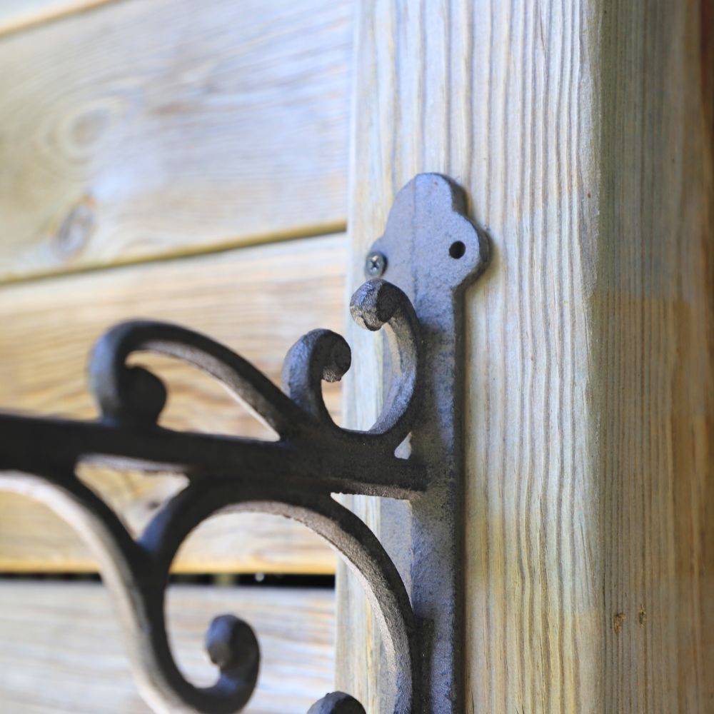 Cloche de jardin de porte ancienne en fonte marron 29 x 26 cm Chemin de campagne - Imagen 6