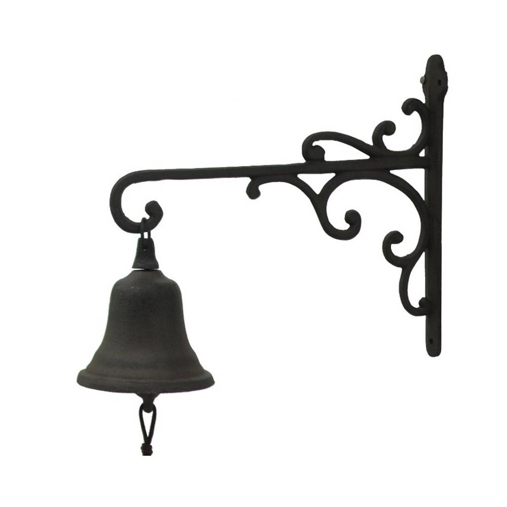 Cloche de jardin de porte ancienne en fonte marron 29 x 26 cm Chemin de campagne - Imagen 1