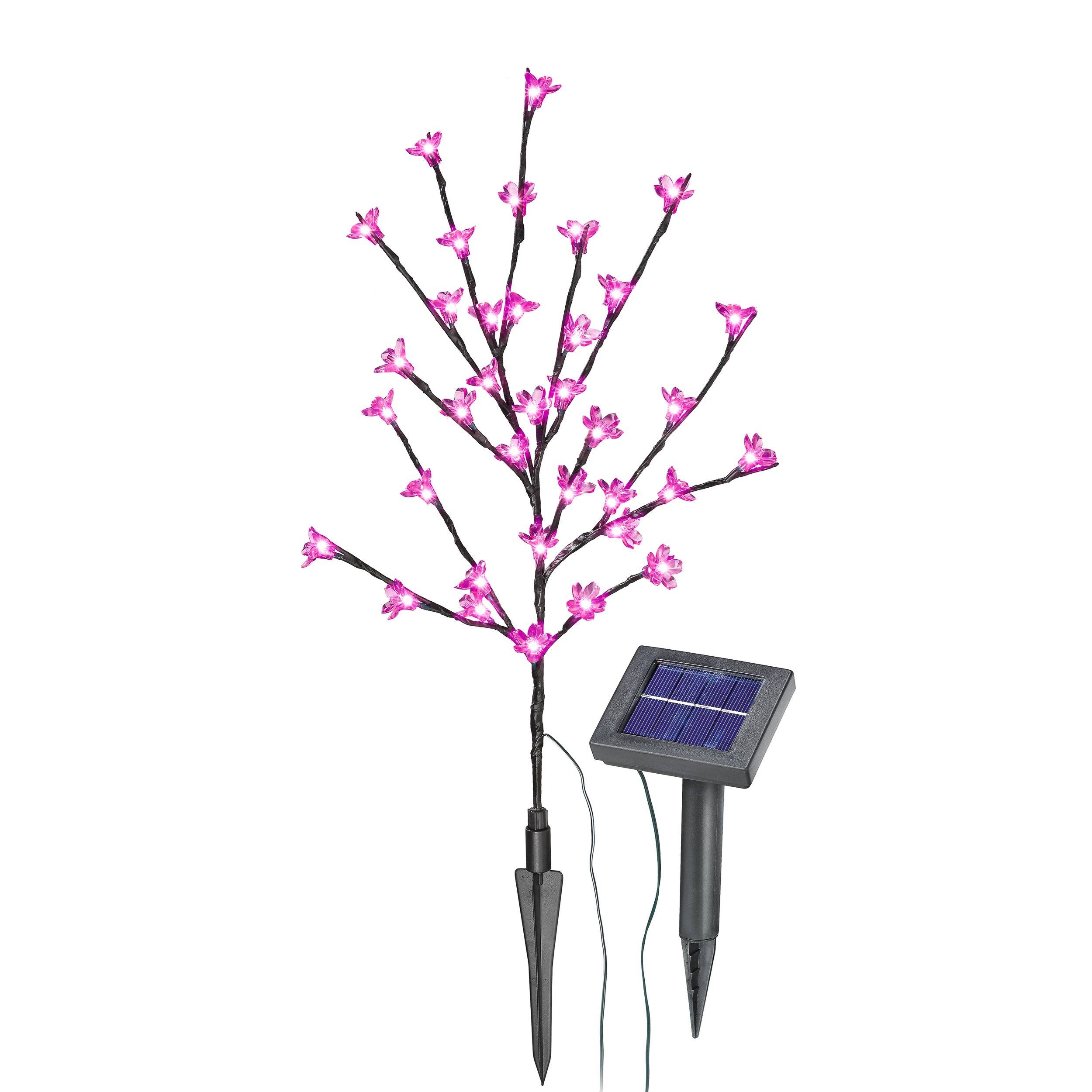 esotec - Arbuste à fleurs solaire à LED avec 36 fleurs à LED Lumières de jardin Firefly outdoor 102104 - Image 2