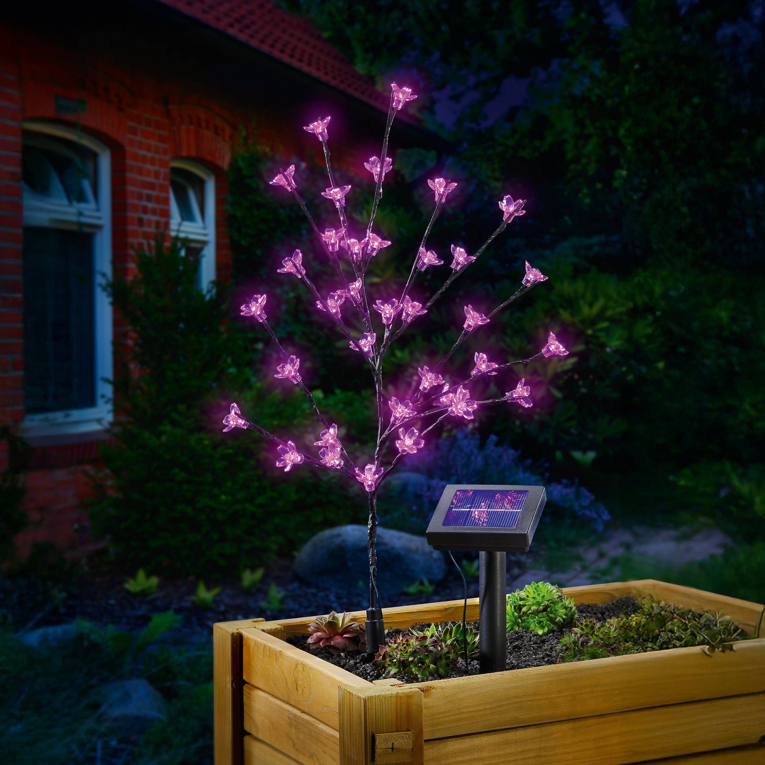 esotec - Arbuste à fleurs solaire à LED avec 36 fleurs à LED Lumières de jardin Firefly outdoor 102104 - Image 3