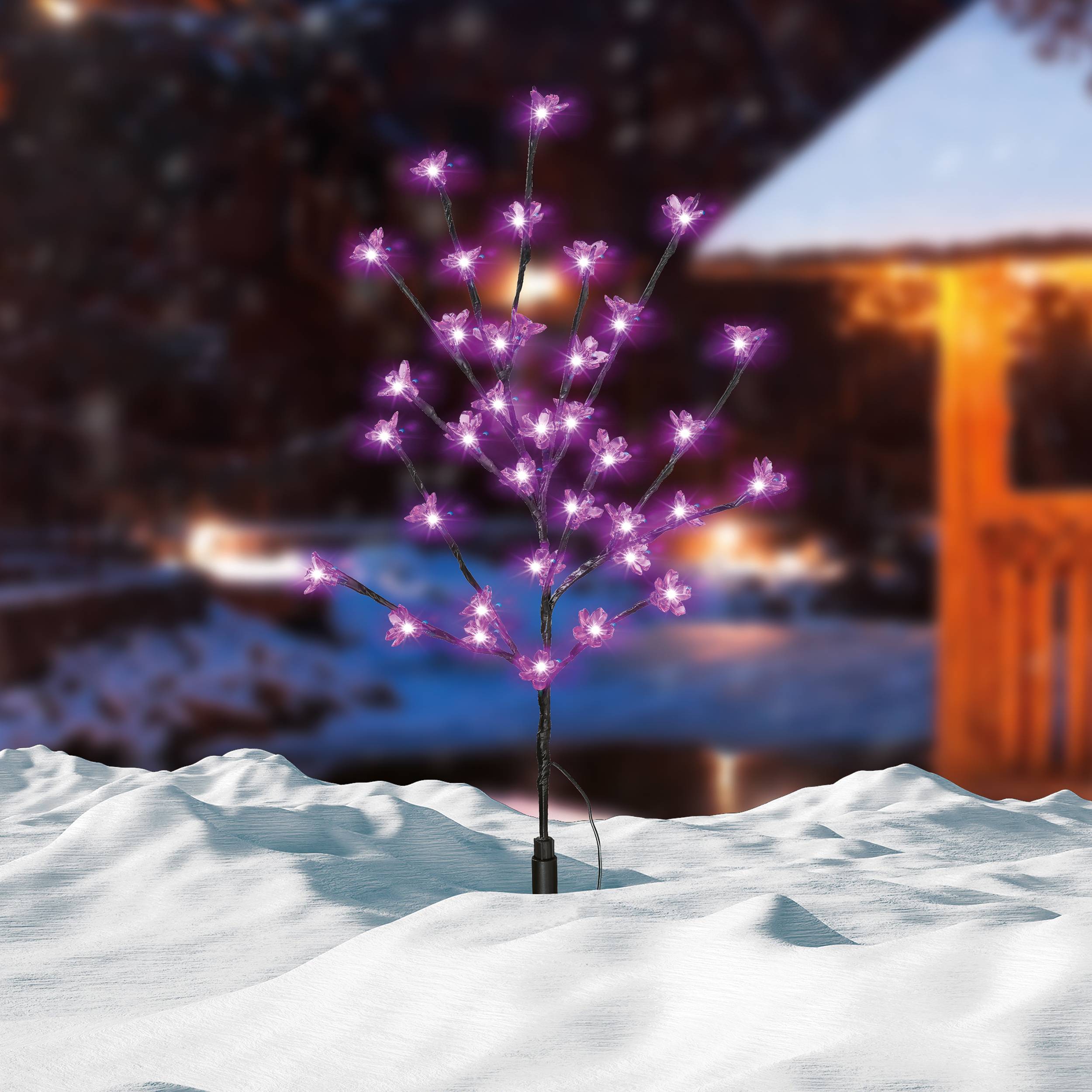 esotec - Arbuste à fleurs solaire à LED avec 36 fleurs à LED Lumières de jardin Firefly outdoor 102104