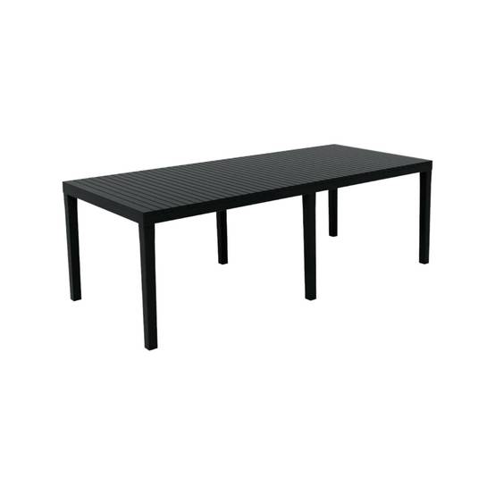 Dmora - Table d'extérieur Dmica, Etagère à manger rectangulaire extensible, Table de jardin extensible, 100% Made in Italy, 150x90h72 cm, Anthracite - Dmora - Image 1