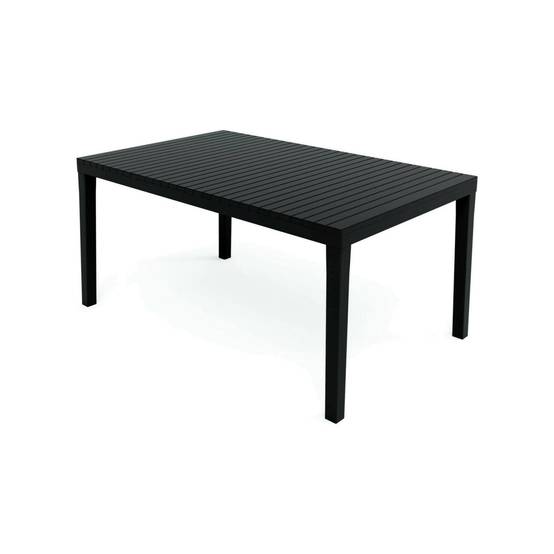 Dmora - Table d'extérieur Dmica, Etagère à manger rectangulaire extensible, Table de jardin extensible, 100% Made in Italy, 150x90h72 cm, Anthracite - Dmora - Image 4