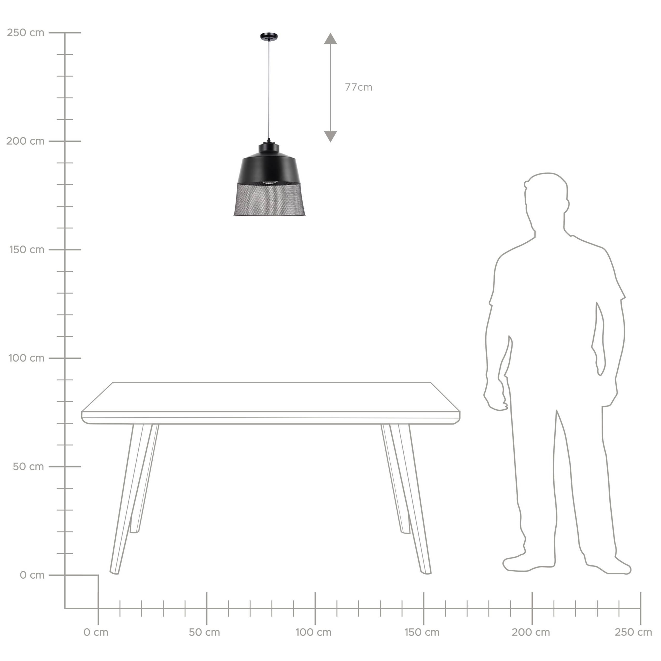 Beliani - Lampe suspension Métal Noir MUGA - 33x33x114- Beliani - Image 8