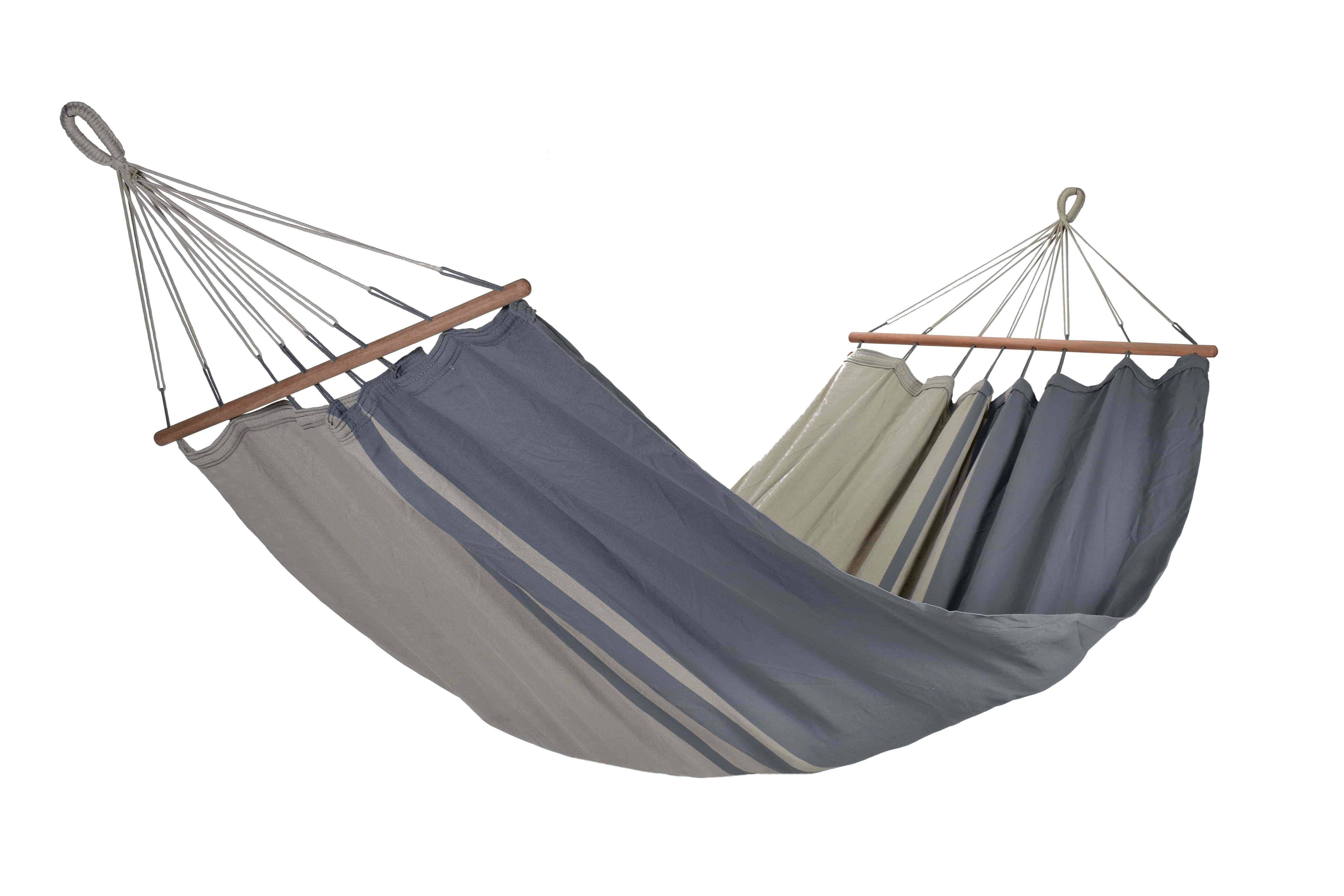 Jobek - Hamac GRAPHIK 300x140 cm en Polypropylène Anthracite Taupe certifié FSC 100% JOBEK - Imagen 1