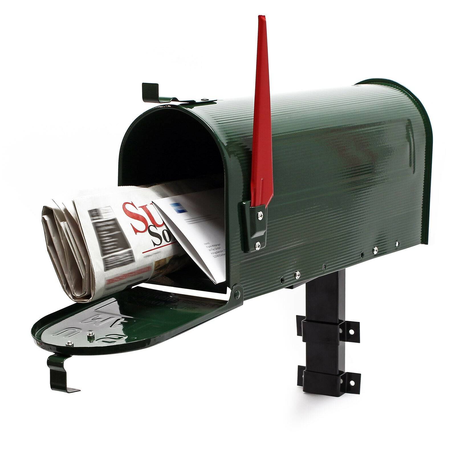 Helloshop26 - Us mailbox boite aux lettres design américain vert montage au mur poste - Imagen 1