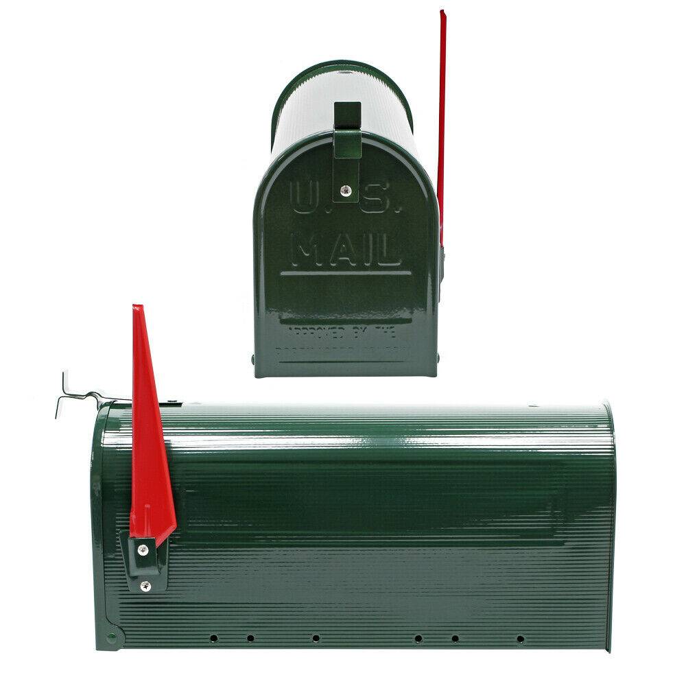 Helloshop26 - Us mailbox boite aux lettres design américain vert montage au mur poste - Imagen 4