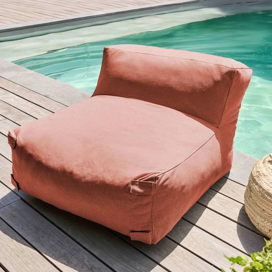 Oviala - Canapé d'angle de jardin modulable 5 places terracotta Mixi - Oviala - Imagen 3