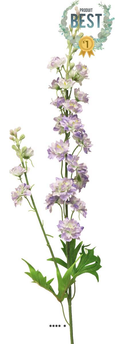 Delphinium artificiel, 2 ramures, H 85 cm Lavande - BEST - couleur: Lavande - Image 1