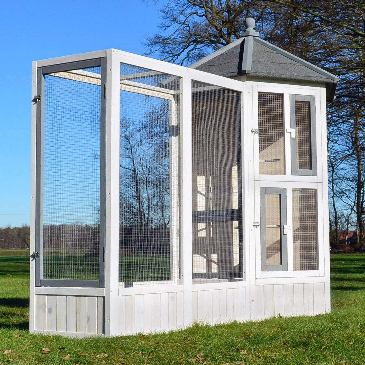 BB Loisir - Volière Cage à oiseaux en bois de haute qualité Maison principale et Extension Modèle Luise 309et 310 - Image 2