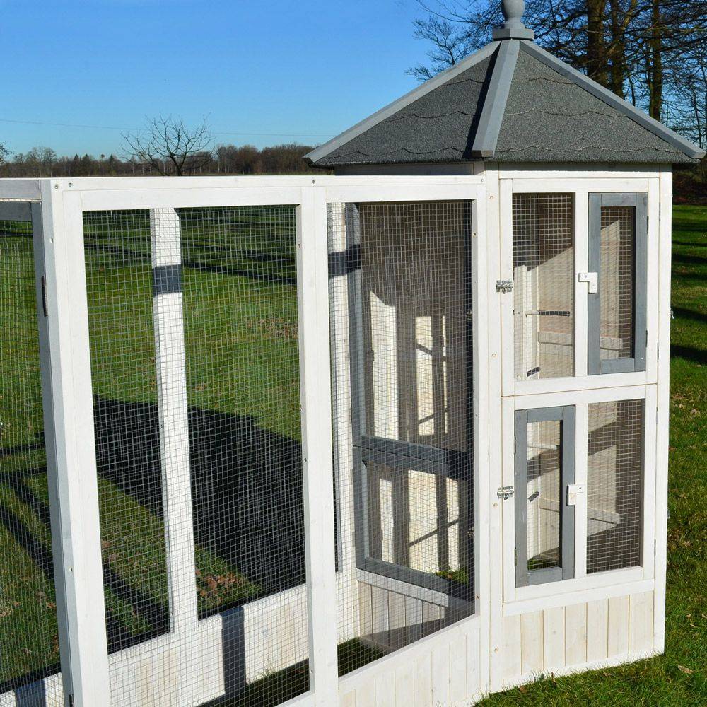 BB Loisir - Volière Cage à oiseaux en bois de haute qualité Maison principale et Extension Modèle Luise 309et 310 - Image 3