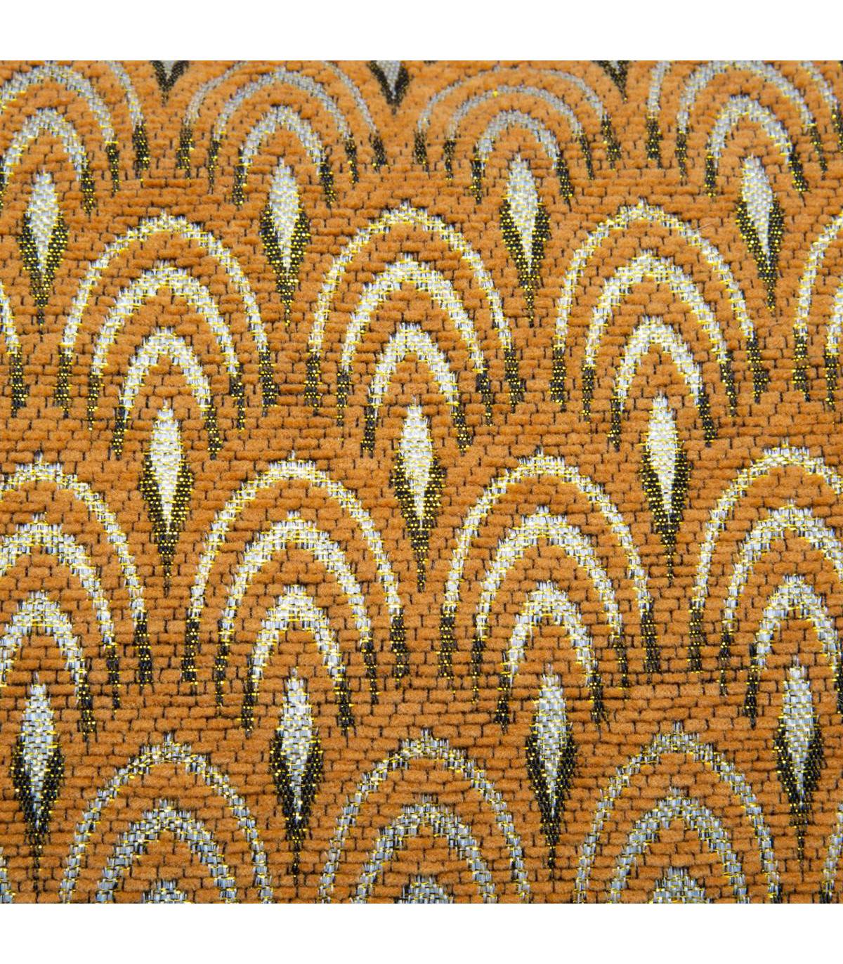 Coussin déhoussable Jacquard Ocre avec pompons 30 x 50 cm - Imagen 4