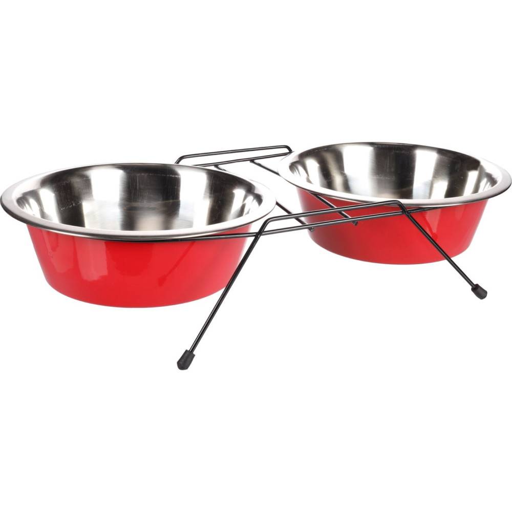 Flamingo - Ecuelle duo ø 25 cm 2500 ml avec support Arjun XL pour chien - Imagen 1