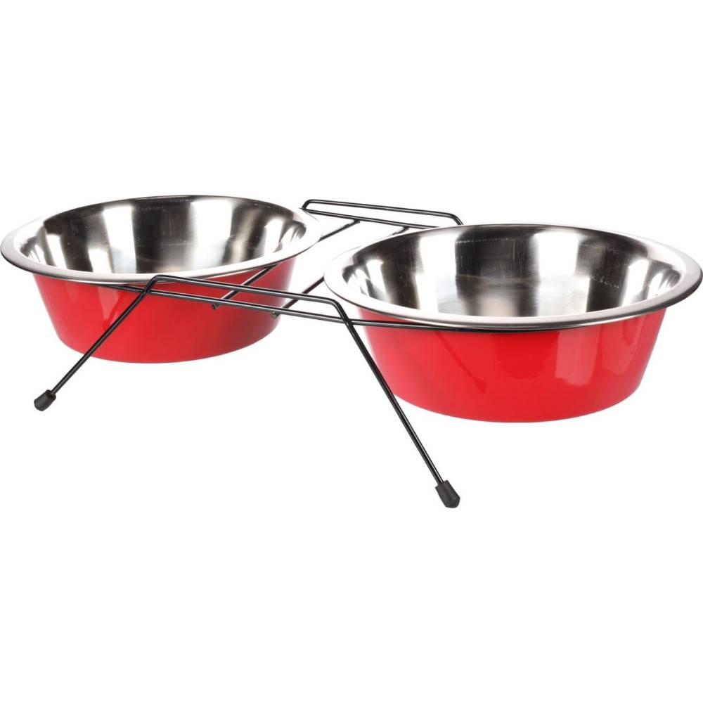 Flamingo - Ecuelle duo ø 25 cm 2500 ml avec support Arjun XL pour chien - Imagen 3