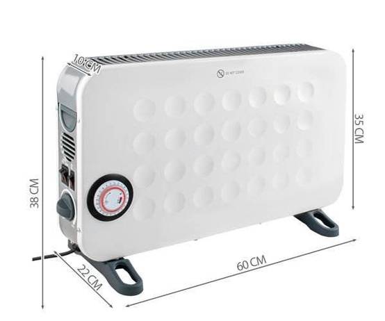 Chauffage d'appoint 2000W Turbo blanc - Image 2
