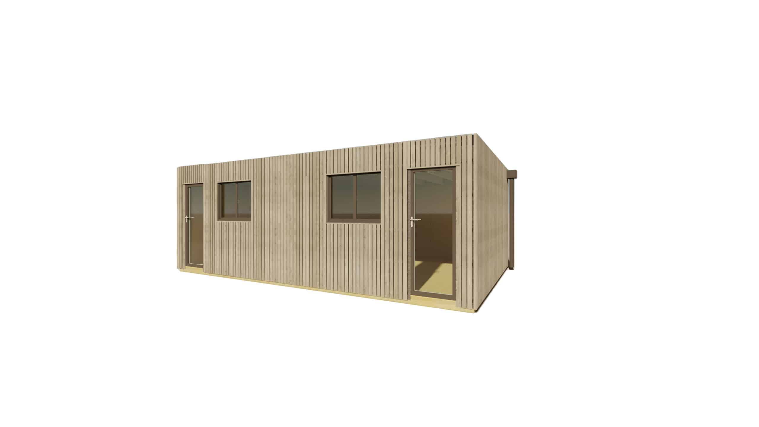 Sans Marque - STUDIO DE JARDIN / 35,8 m2 - 7,75 x 4,62m / Plancher isolé / Bardage Gris / Intérieur OSB / Livraison Gratuite / Studio Français - Imagen 2