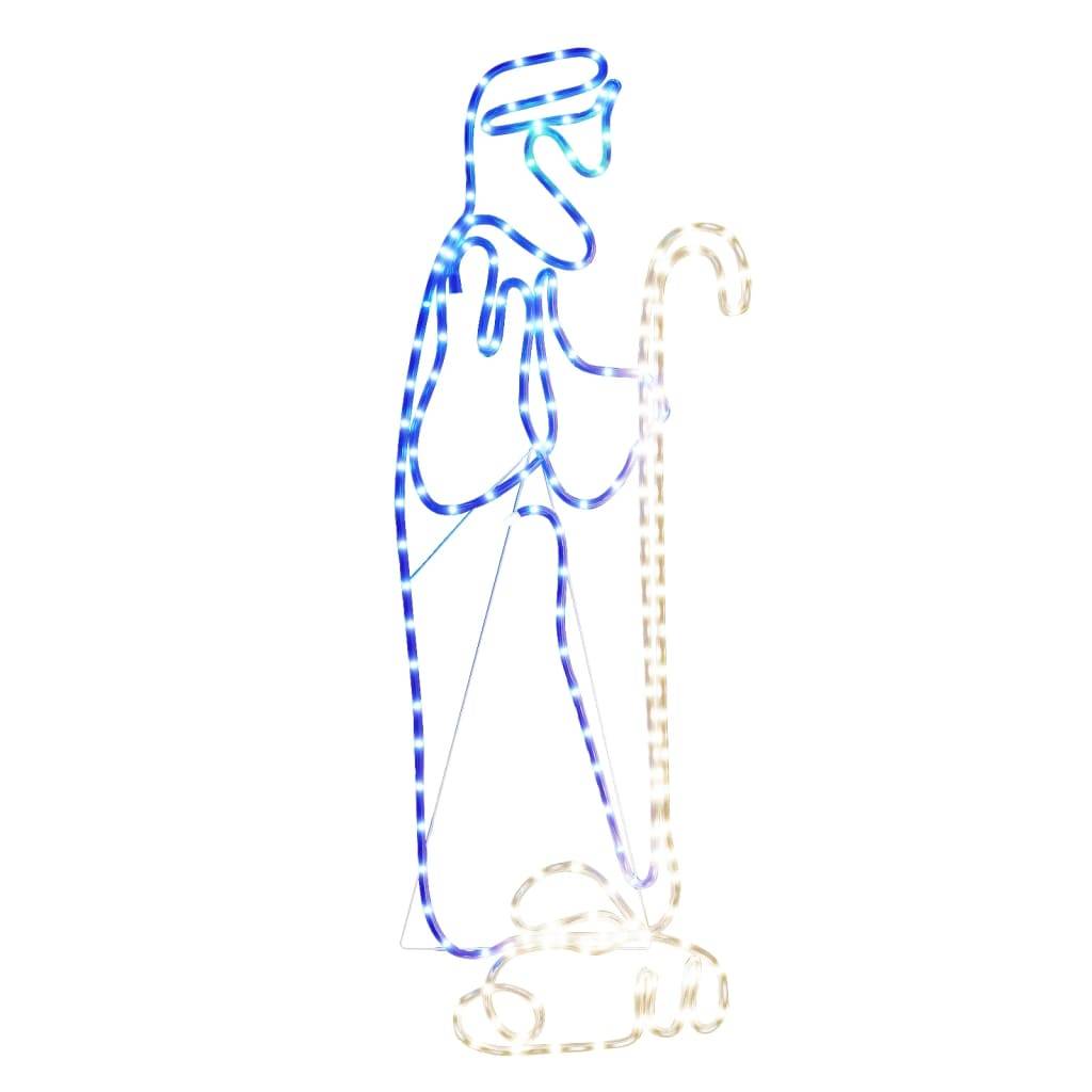 ComfortXL - Figurine Noël Lumineuse Berger et Agneau 168 LED Déco Crèche Jardin Multicolore – ComfortXL Outdoor Living - Image 2