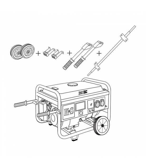 Kit de transport pour groupes électrogènes KS 5000 et KS 7000 - Könner Söhnen KS 7 KIT - Image 3