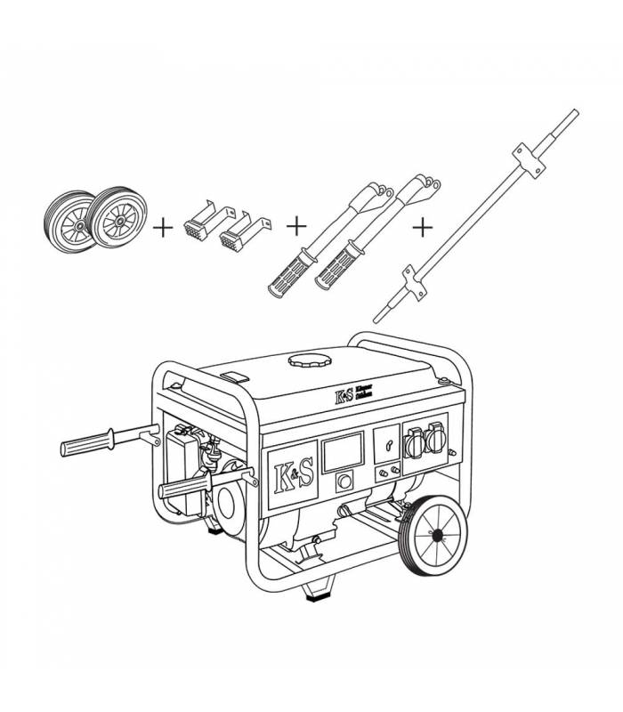Kit de transport pour groupes électrogènes KS 5000 et KS 7000 - Könner  Söhnen KS 7 KIT - Image 3