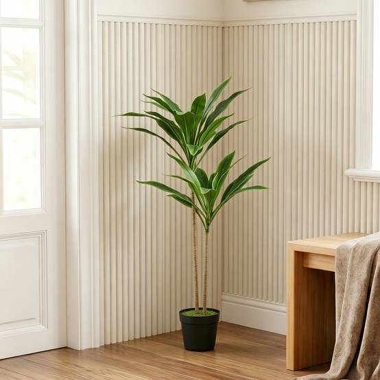Cordyline artificielle 29 feuilles, branches pliables, vert - Image 3